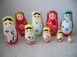 Five Piece Wooden Stacking Dolls