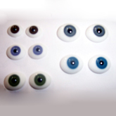 Flat Glass Paperweight Eyes