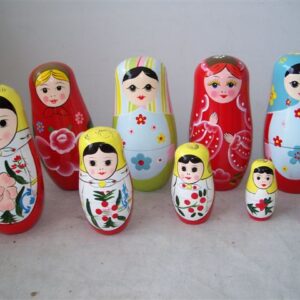 Five Piece Wooden Stacking Dolls