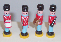 Set of 4 Wood Soldiers